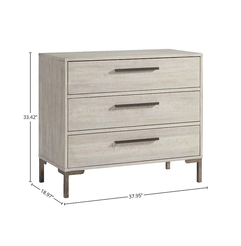 Beck 3-Drawer Dresser, Gray