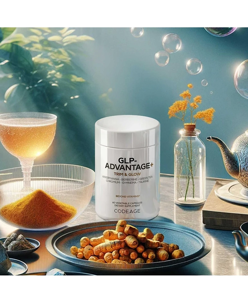 Codeage Glp-Advantage+ Berberine, Boron, Chromium, Decaffeinated Green Tea (50% Egcg), Gymnema Sylvestre, Probiotics, Taurine