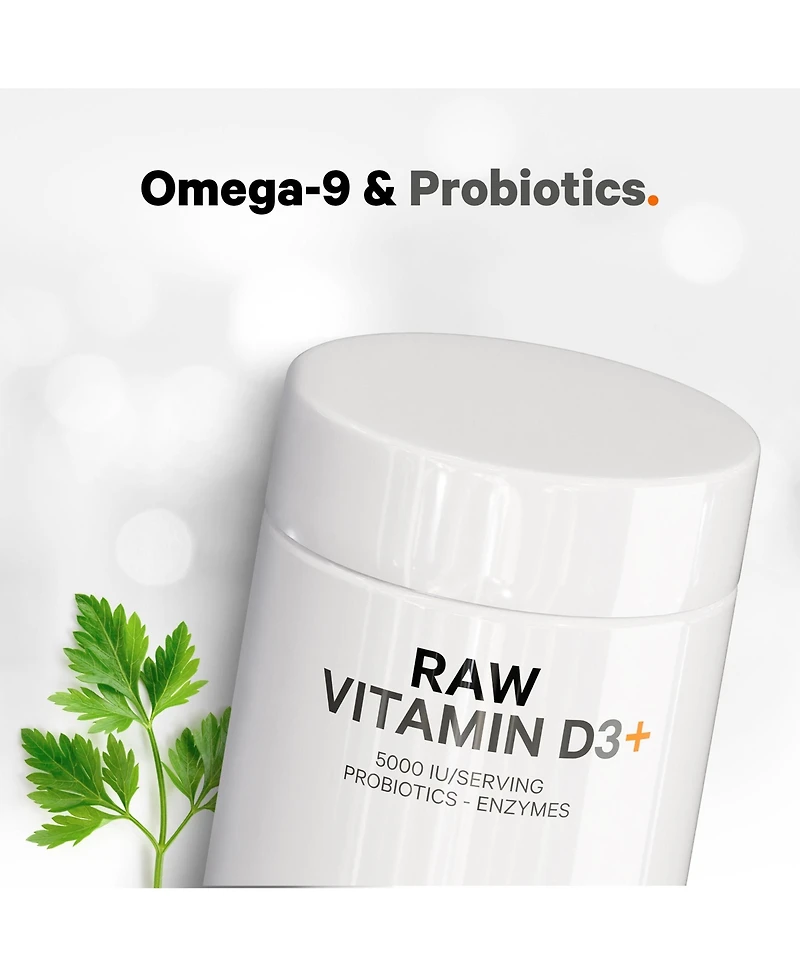 Codeage Raw Vitamin D3+ High Potency 5000 Iu Supplement From Saccharomyces Cerevisiae