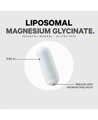 Codeage Liposomal Magnesium Glycinate Supplement, 2-Month Supply, Bisglycinate Magnesium Chelate, Chelated Magnesium Mineral Pills, BioPerine Black Pe