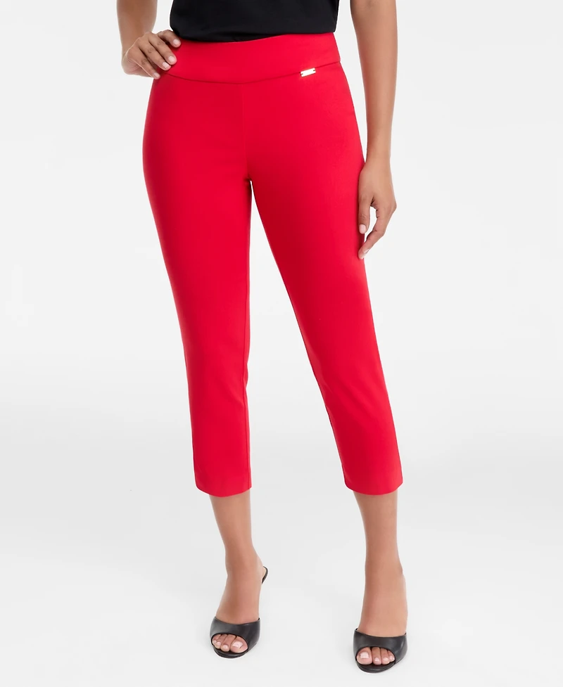 I.n.c. International Concepts Women's Tummy-Control Pull-On Capri Pants, Created for Macy's