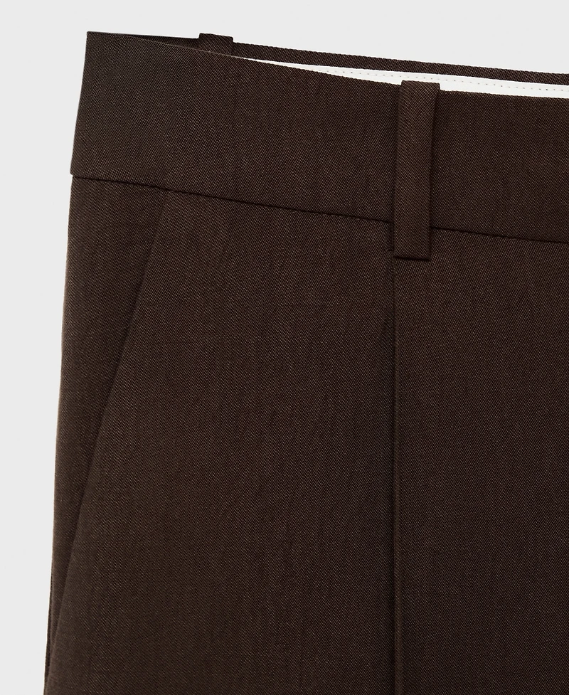 Mango Women's Lyocell Suit Straight Pants