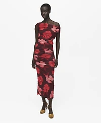 Mango Women's Asymmetrical Floral Dress