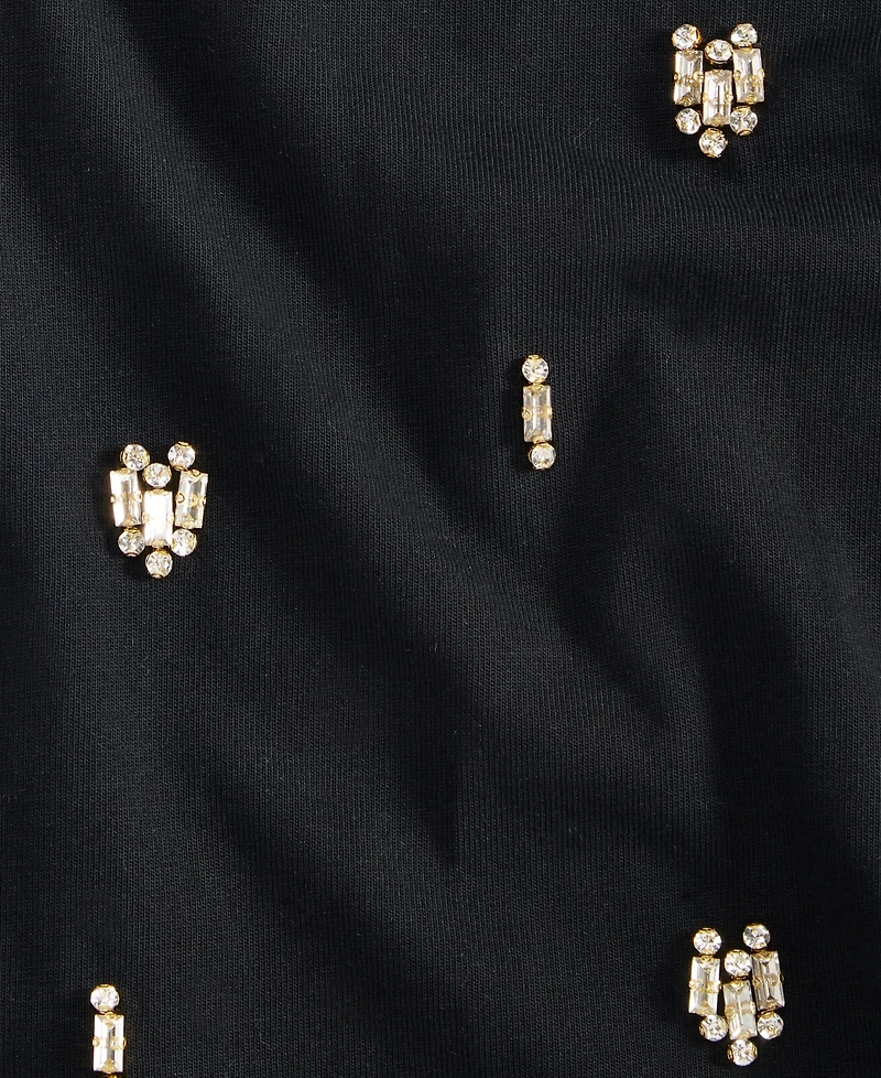 I.n.c. International Concepts Women's Cotton Embellished Tee, Macy's Exclusive