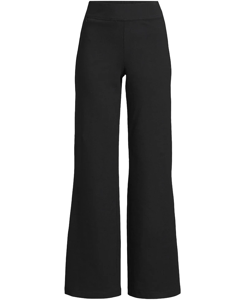 Lands' End Women's Tall Starfish High Rise Pull On Wide Leg Pocket Pants