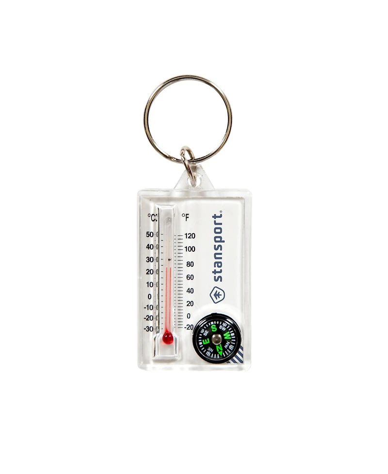 Stansport Zipper Pull Compass and Thermometer