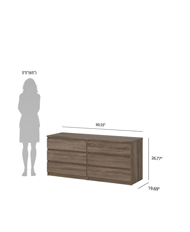 Scottsdale 6 Drawer Double Dresser