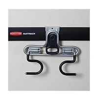 Rubbermaid FastTrack Wall S Hook 2 Handle Storage Organizer Rack for Hand Tools