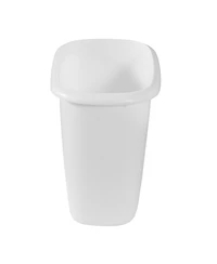 Rubbermaid 6 Quart Bedroom, Bathroom, and Office Wastebasket Trash Can, White