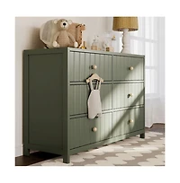 Graco Teddi 6 Drawer Double Dresser (Olive)