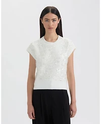 Nvlt Women's Sleeveless Sequined Sweater