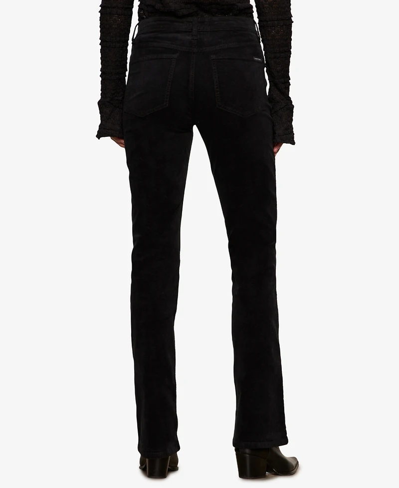 Sanctuary Women's Velveteen Brook Bootcut Stretch Pants