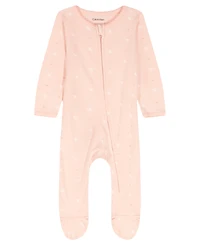 Calvin Klein Baby Girls Printed Footed Coverall