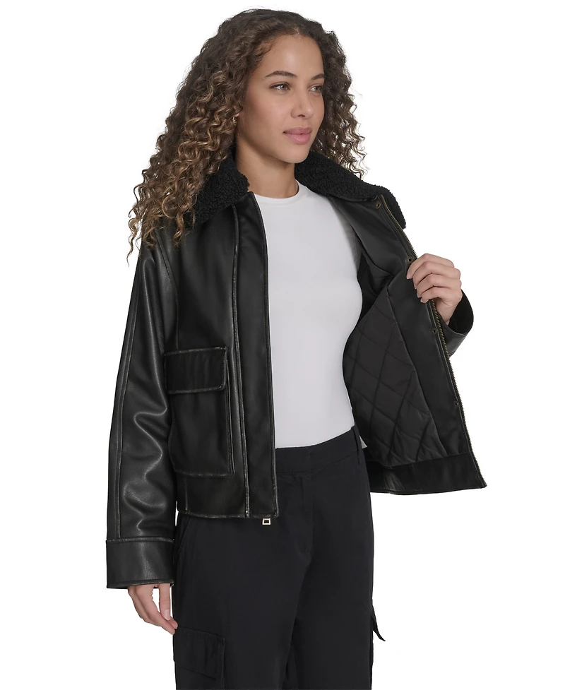 Levi's Women's Removable Collar Aviator Jacket