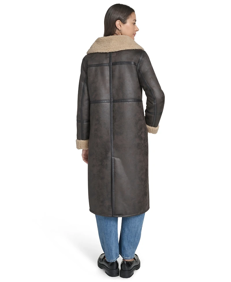 Levi's Women's Fx Shearling Funnel Coat