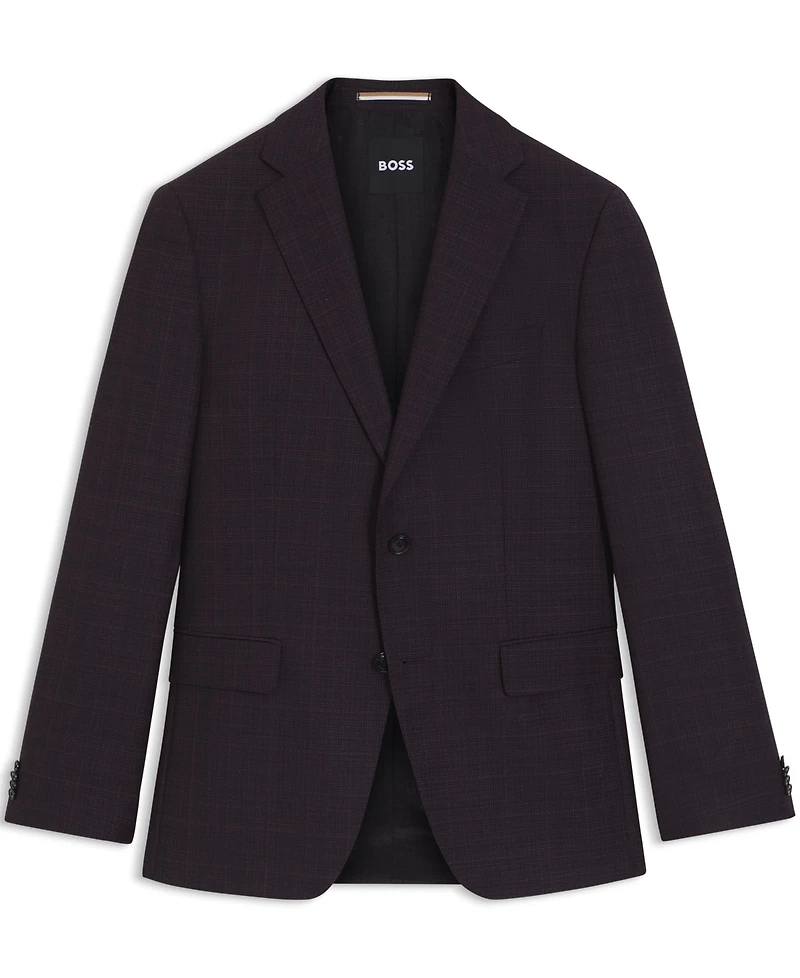 Boss by Hugo Men's Checked Virgin Wool Slim-Fit Blazer