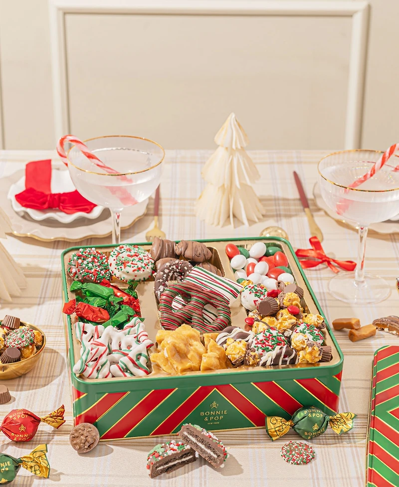 Bonnie & Pop Christmas Sweets Gift Tin, 45 Pieces