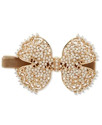 lonna & lilly Cubic Zirconia and Cultivated Pearl Bow Barrette
