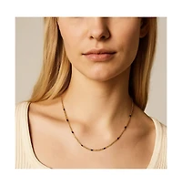 Onyx Beaded Link Necklace