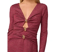 Adrianna Women's Metallic Knit Midi Dress