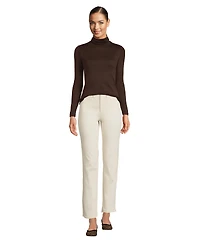 Lands' End Women's Supima Cotton Fitted Long Sleeve Turtleneck