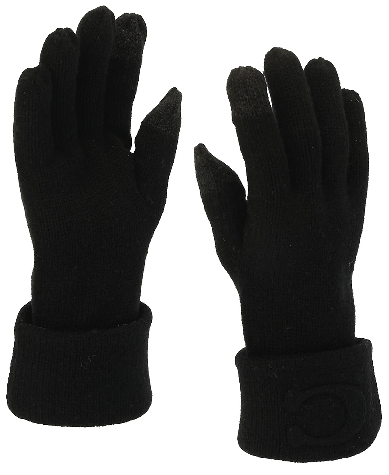 Coach Women's Embossed C Knit Gloves
