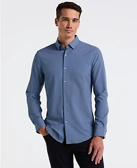 Perry Ellis Men's Long Sleeve Geometric Print Shirt