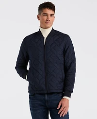 Perry Ellis Men's Geometric Quilted Jacket