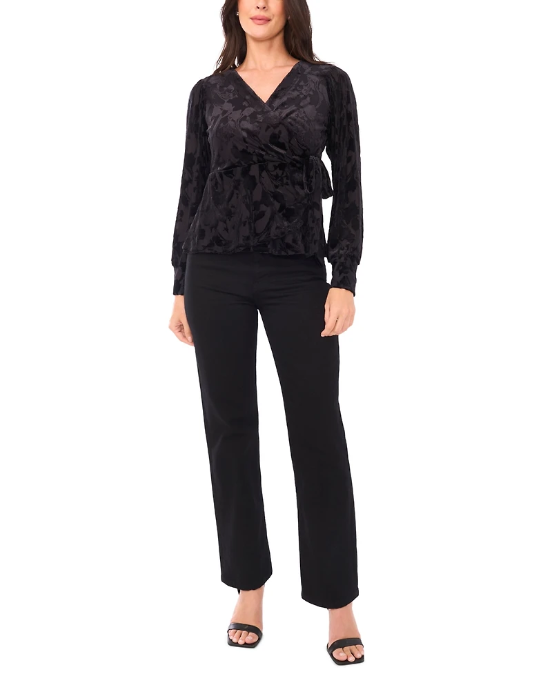 Sam & Jess Women's V-Neck Wrap Top