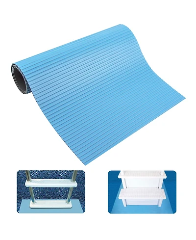 Hydrotools by Swimline Protective Ribbed Ladder Mat/In-Pool Step Pad, 9" x 36"