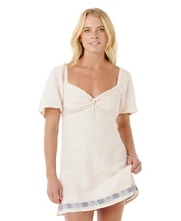 Rip Curl Women's Oceanic Embroidered Short Sleeve Dress