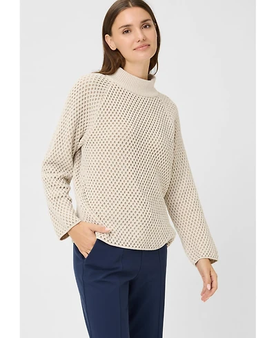 Olsen Women's Chenille Novelty Mock Neck Sweater