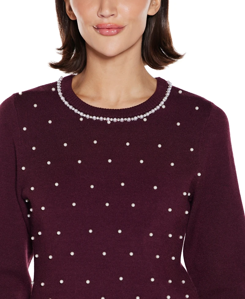 Belldini Women's Front-Embellished Sweater