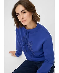 Olsen Women's Scuba Jersey Embellished Top