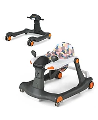 Gymax 2-in-1 Baby Walker Foldable Activity Push Walker w/ Adjustable Height