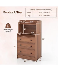 Volenca Modern Storage Dresser with Anti-toppling Device-White