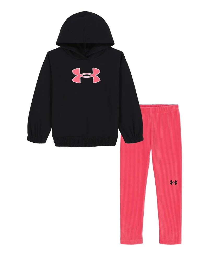Under Armour Little Girls 2T-6X Rib Velour Tunic Set
