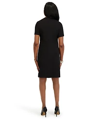 Kasper Women's Short Sleeve Crewneck Dress