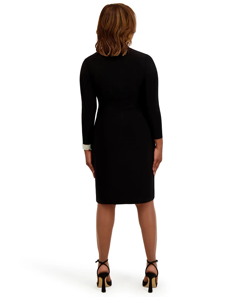 Kasper Women's City Wrap V-Neck Dress