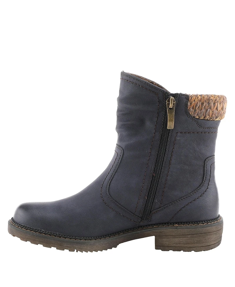 Spring Step Wibea Slouch Shaft Water-Resistant Booties with Sweater Cuff & Shock-Absorbing Sole