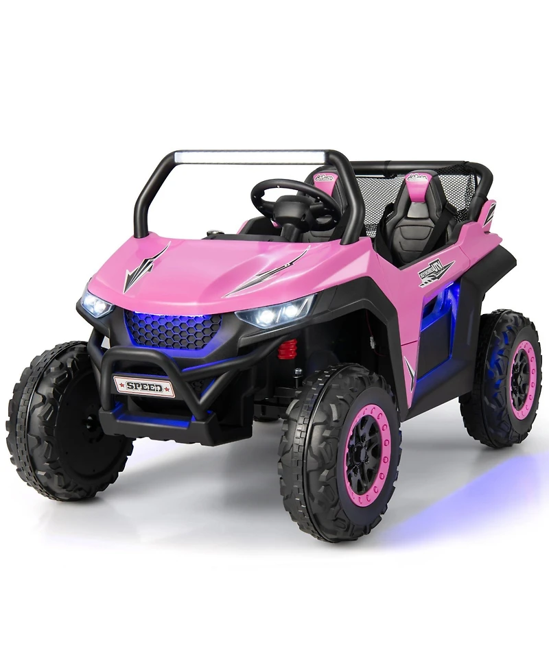 Akiudex 12V 2-Seater Kids Ride-On Utv Car with Remote Control and Storage