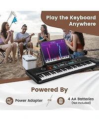 Mecale 61 Key Electric Portable Digital Keyboard Piano for Beginner