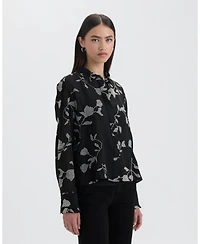Nvlt Women's Cropped Broidery Shirt