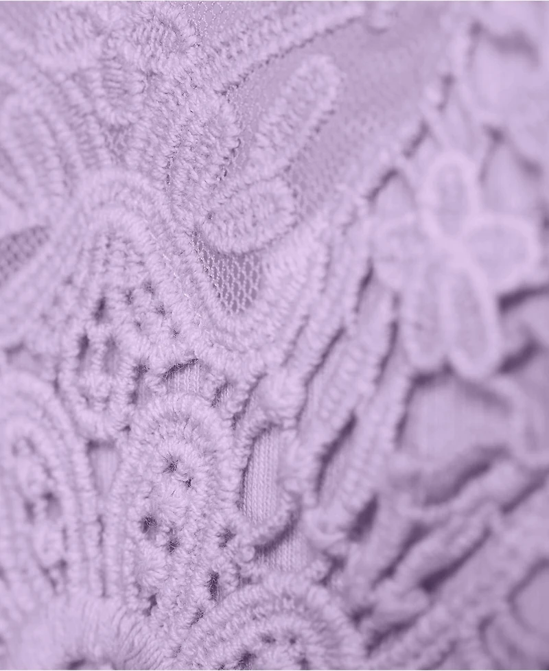 Lands' End Women's Variegated Micro Rib Lace Trim Cami