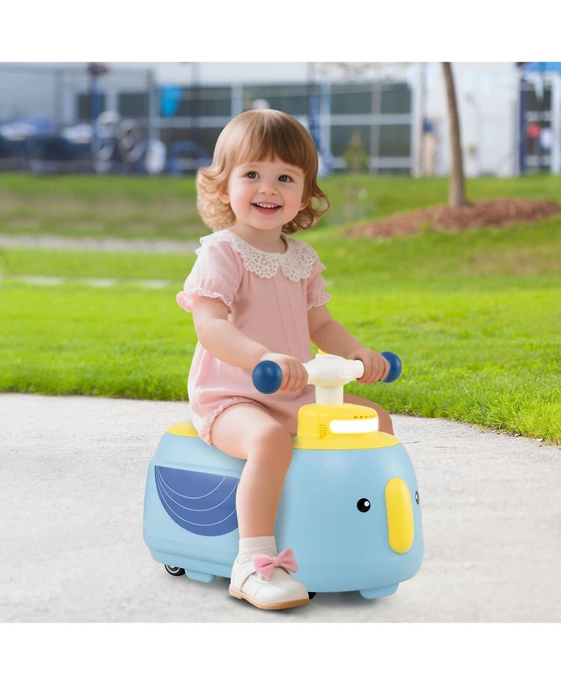 Toddler Ride on Toy with Trailer and Light Music