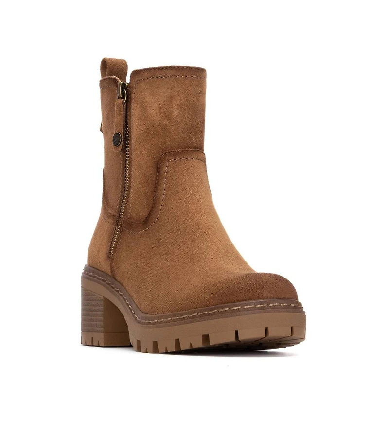 Women's Side Zipper Suede Booties Refresh Collection By Xti