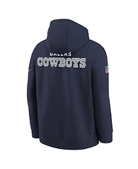 Nike Big Boys and Girls Navy Dallas Cowboys Sideline Club Fleece Hoodie