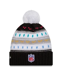 New Era Women's Black Washington Commanders 2025 Nfl Crucial Catch Cuffed Knit with Pom Hat
