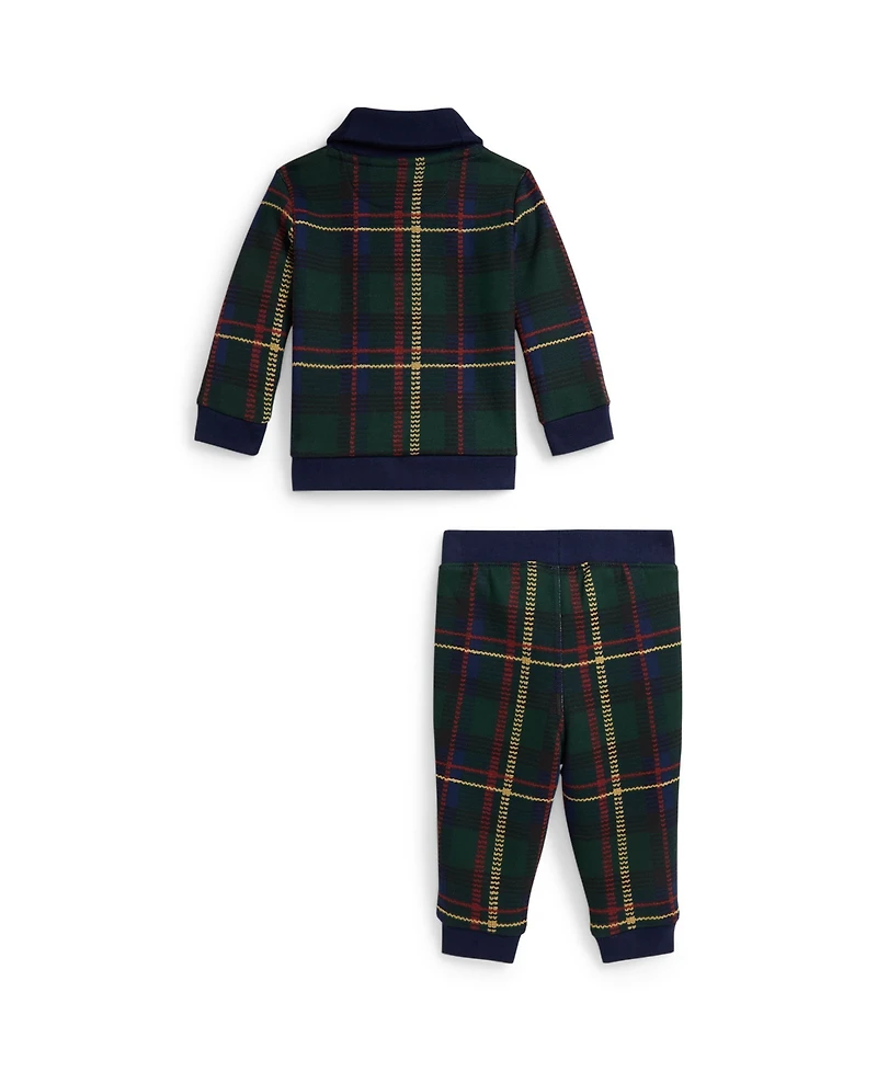 Polo Ralph Lauren Baby Boys 2-Piece Plaid Sweatshirt and Pants Set