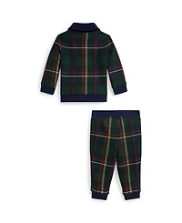 Polo Ralph Lauren Baby Boys 2-Piece Plaid Sweatshirt and Pants Set